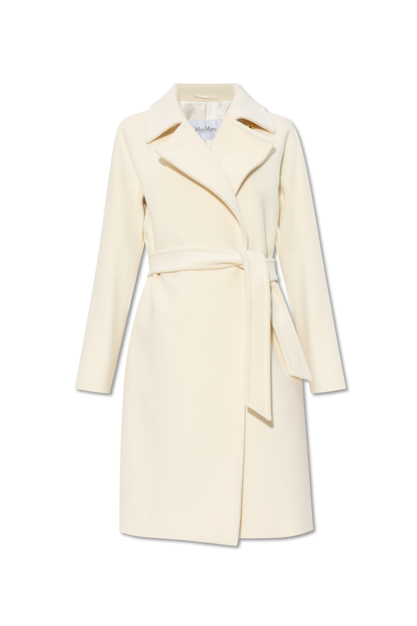 MAX MARA｜COATS (ESTELLA (10160333 001/ 10160333600 001) Max Mara - Estella Blue Wool Belted Coat | Mitchell Stores